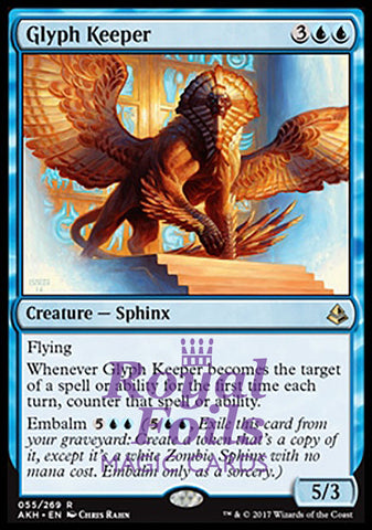 Glyph Keeper 2x FOIL AKH MTG Amonkhet Rare MINT blue