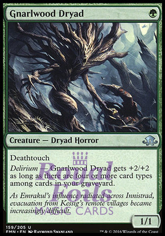 **1x FOIL Gnarlwood Dryad** EMN MTG Eldritch Moon Uncommon MINT green