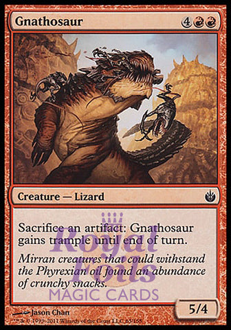 **4x FOIL Gnathosaur** MBS MTG Mirrodin Besieged Common MINT red