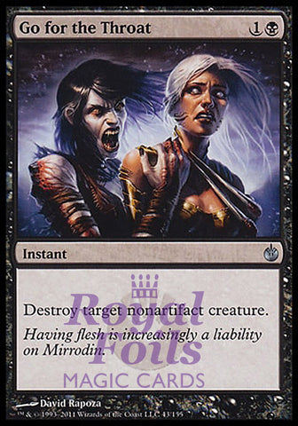 Go for the Throat 1x FOIL MBS MTG Mirrodin Besieged Uncommon MINT black