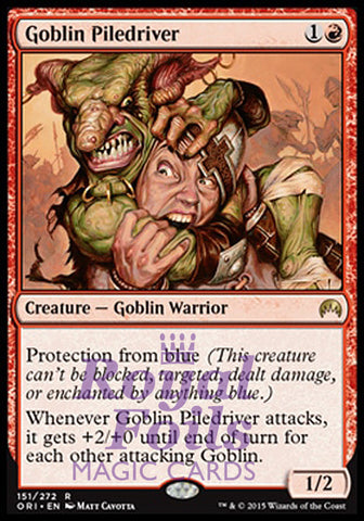 **1x FOIL Goblin Piledriver** ORI MTG Magic Origins Rare MINT red