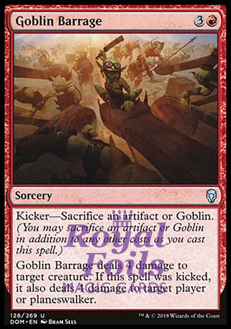 Goblin Barrage 2x FOIL DOM MTG Dominaria Uncommon MINT red