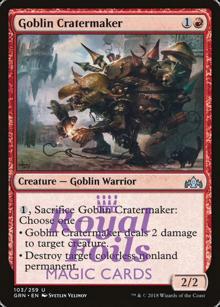 **1x FOIL Goblin Cratermaker** GRN MTG Guilds of Ravnica Uncommon MINT red