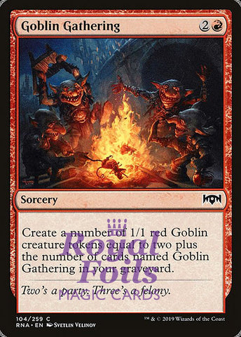 **2x FOIL Goblin Gathering** RNA MTG Ravnica Allegiance Common MINT red