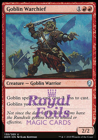 Goblin Warchief 1x FOIL DOM MTG Dominaria Uncommon MINT red