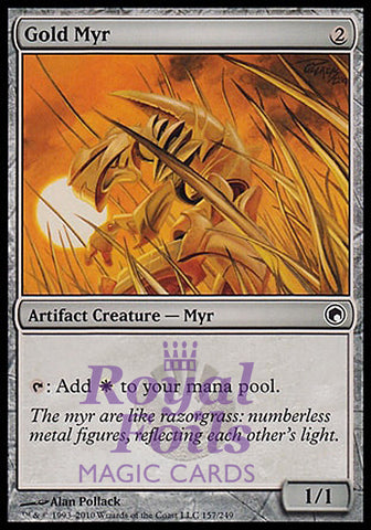 Gold Myr 1x FOIL SOM MTG Scars of Mirrodin Common MINT artifact