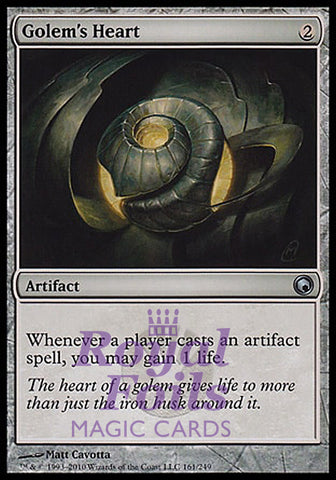 **2x FOIL Golem's Heart** SOM MTG Scars of Mirrodin Uncommon MINT artifact