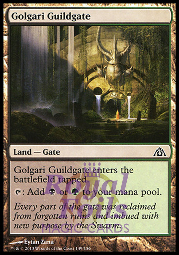 Golgari Guildgate 2x FOIL DGM MTG Dragon's Maze Common MINT blue black land