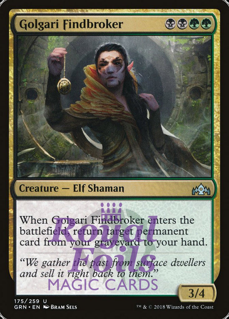 **1x FOIL Golgari Findbroker** GRN MTG Guilds of Ravnica Uncommon MINT black green