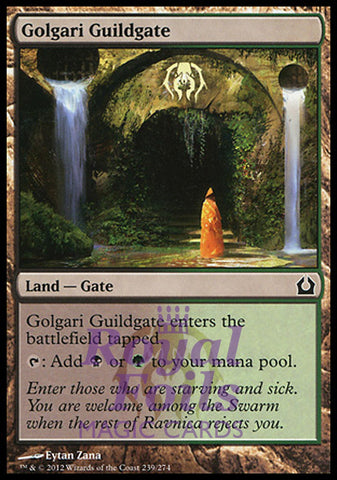 **2x FOIL Golgari Guildgate** RTR MTG Return to Ravnica Common MINT black green land