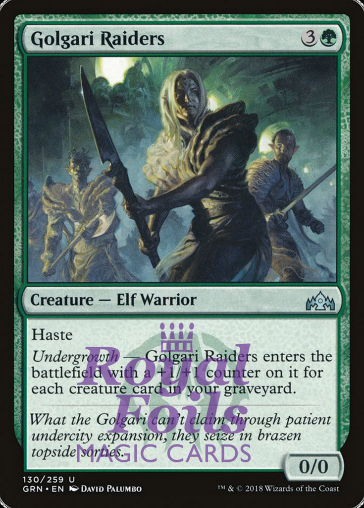 **2x FOIL Golgari Raiders** GRN MTG Guilds of Ravnica Uncommon MINT green