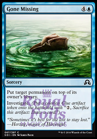 Gone Missing 4x FOIL SOI MTG Shadows Over Innistrad Common MINT blue