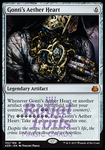 Gonti's Aether Heart 1x FOIL AER MTG Aether Revolt Mythic MINT artifact