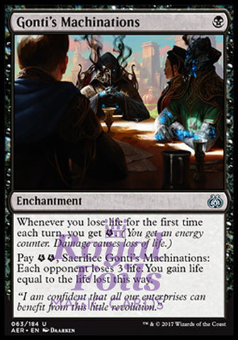 Gonti's Machinations 2x FOIL AER MTG Aether Revolt Uncommon MINT black