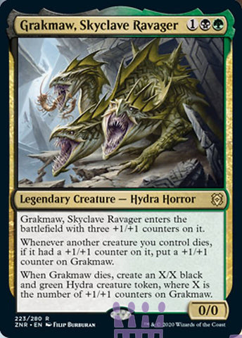 Grakmaw, Skyclave Ravager 2x FOIL ZNR MTG Zendikar Rising Rare MINT black green