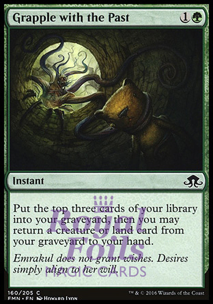 **1x FOIL Grapple with the Past** EMN MTG Eldritch Moon Common MINT green