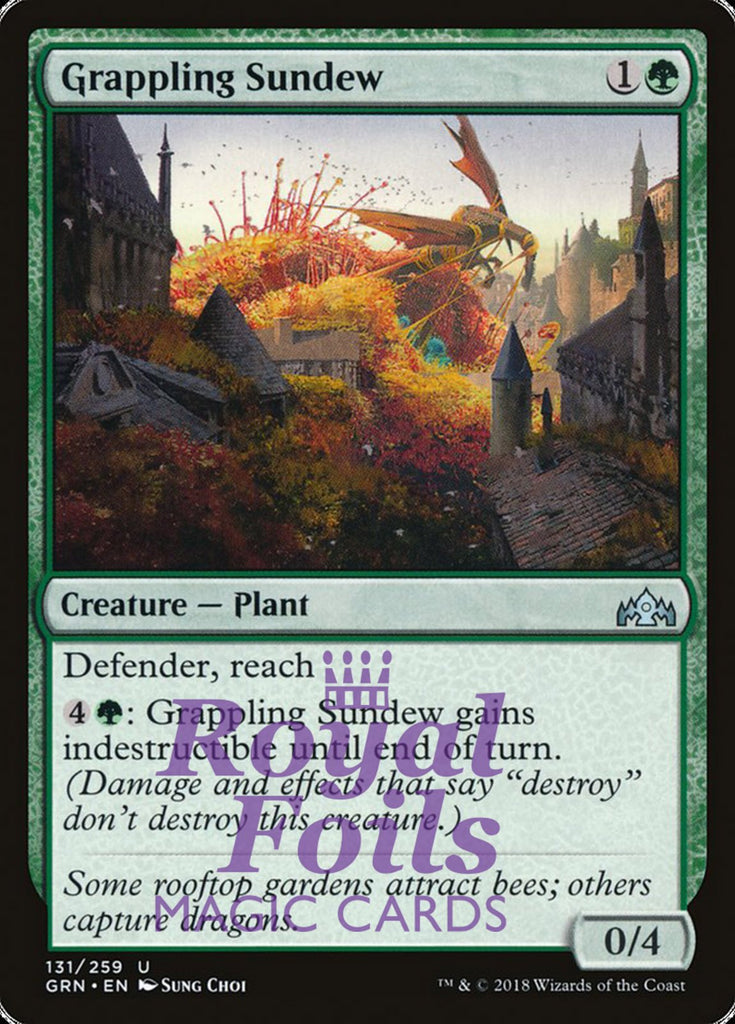 **2x FOIL Grappling Sundew** GRN MTG Guilds of Ravnica Uncommon MINT green