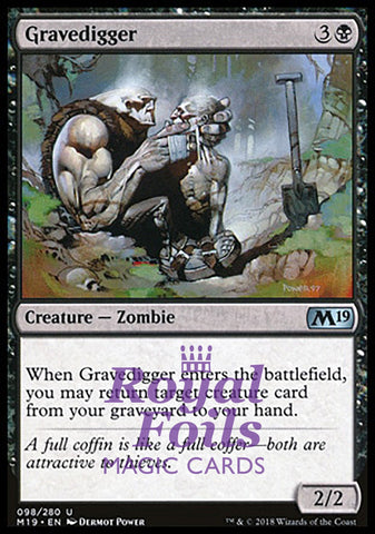 Gravedigger 4x FOIL M19 MTG Core Set 2019 Uncommon MINT black