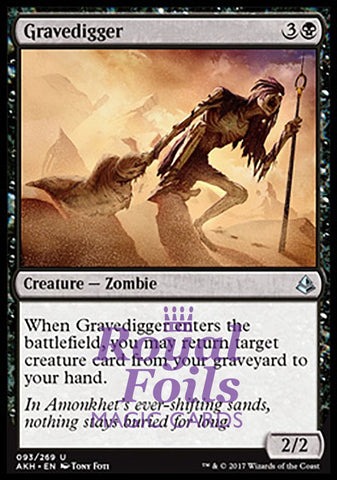 Gravedigger 2x FOIL AKH MTG Amonkhet Uncommon MINT black