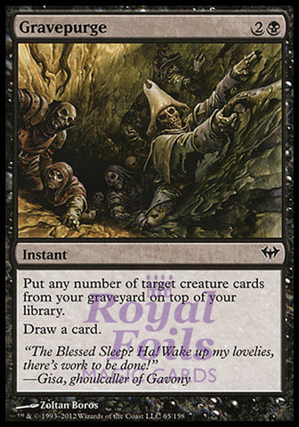 Gravepurge 4x FOIL DKA MTG Dark Ascension Common MINT black