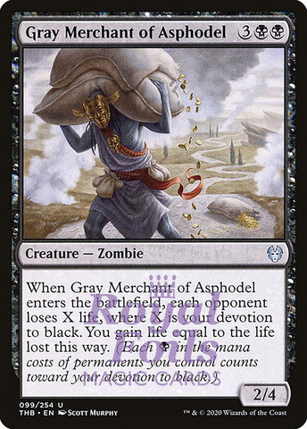 **1x FOIL Gray Merchant of Asphodel** THB MTG Theros Beyond Death Uncommon MINT black