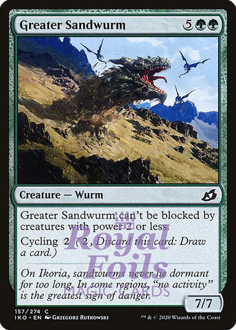 Greater Sandwurm 4x FOIL IKO MTG Ikoria Common MINT green