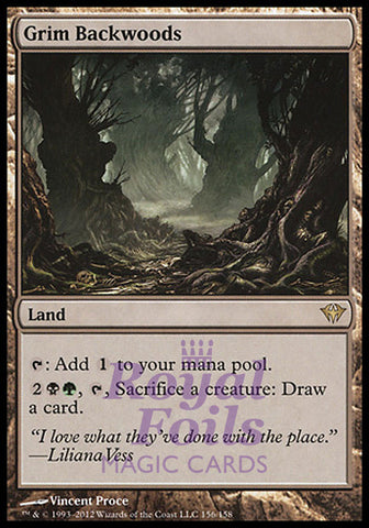 Grim Backwoods 4x FOIL DKA MTG Dark Ascension Rare 3 VF 1 PL land