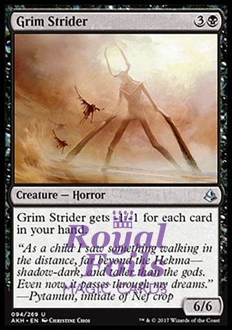 Grim Strider 4x FOIL AKH MTG Amonkhet Uncommon MINT black
