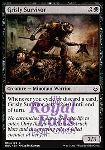 **4x FOIL Grisly Survivor** HOU MTG Hour of Devastation Common MINT black