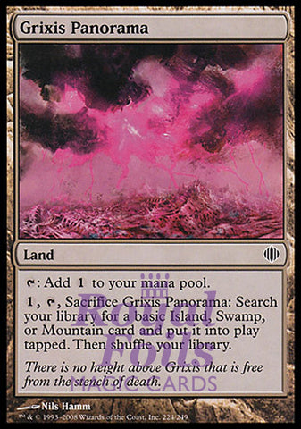 **1x FOIL Grixis Panorama** ALA MTG Shards of Alara Common MINT blue black red land