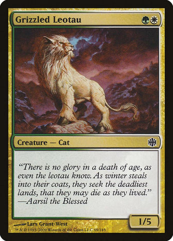 **2x FOIL Grizzled Leotau** ARB MTG Alara Reborn Common MINT green white