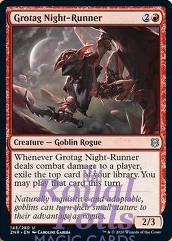 **4x FOIL Grotag Night-Runner** ZNR MTG Zendikar Rising Uncommon MINT red