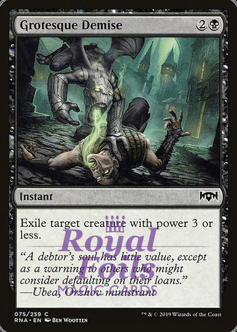 Grotesque Demise 4x FOIL RNA MTG Ravnica Allegiance Common MINT black