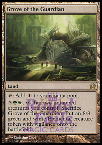 Grove of the Guardian 2x FOIL RTR MTG Return to Ravnica Rare MINT green white land