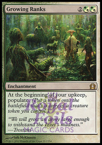 Growing Ranks 1x FOIL RTR MTG Return to Ravnica Rare MINT green white