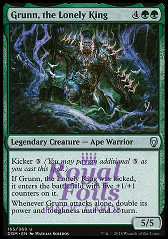 Grunn, the Lonely King 1x FOIL DOM MTG Dominaria Uncommon MINT green