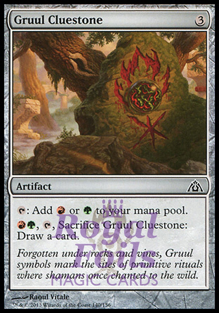 **4x FOIL Gruul Cluestone** DGM MTG Dragon's Maze Common MINT red green artifact