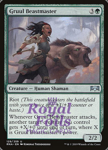 Gruul Beastmaster 2x FOIL RNA MTG Ravnica Allegiance Uncommon MINT green