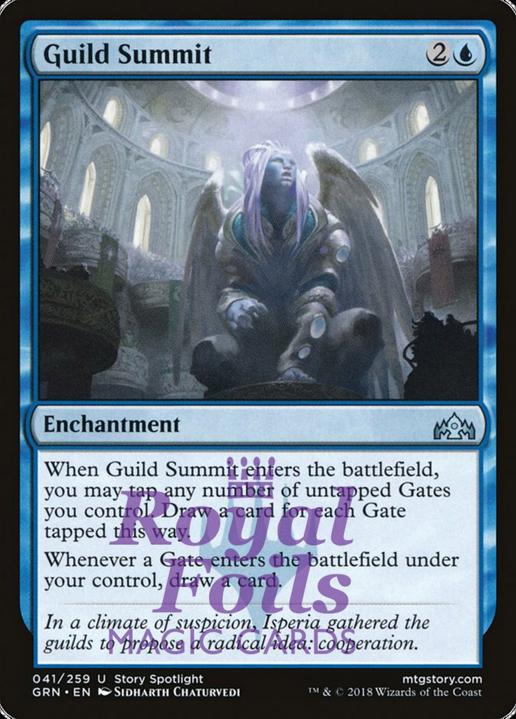 Guild Summit 1x FOIL GRN MTG Guilds of Ravnica Uncommon MINT blue