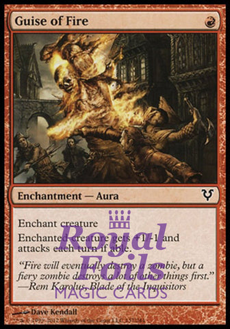 Guise of Fire 3x FOIL AVR MTG Avacyn Restored Common MINT red