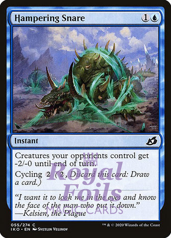 Hampering Snare 4x FOIL IKO MTG Ikoria Common MINT blue