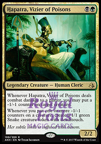 Hapatra Vizier of Poisons 1x FOIL AKH MTG Amonkhet Rare MINT black green