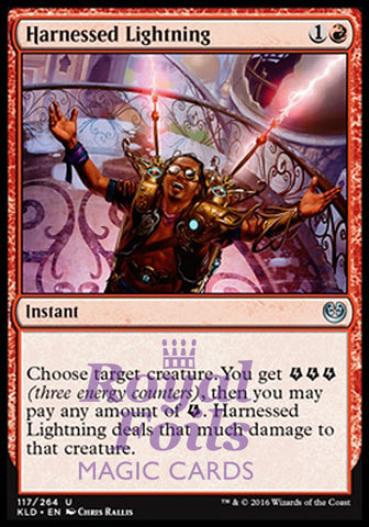 **1x FOIL Harnessed Lightning** KLD MTG Kaladesh Uncommon MINT red