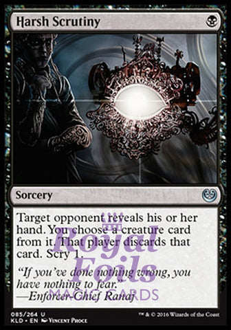 Harsh Scrutiny 2x FOIL KLD MTG Kaladesh Uncommon NM black