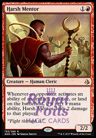 **1x FOIL Harsh Mentor** AKH MTG Amonkhet Rare MINT red