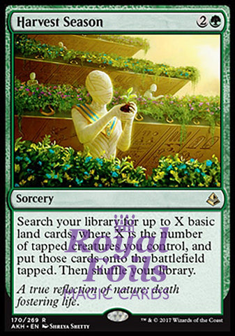 **1x FOIL Harvest Season** AKH MTG Amonkhet Rare MINT green