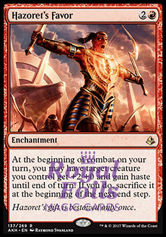 Hazoret's Favor 2x FOIL AKH MTG Amonkhet Rare MINT red