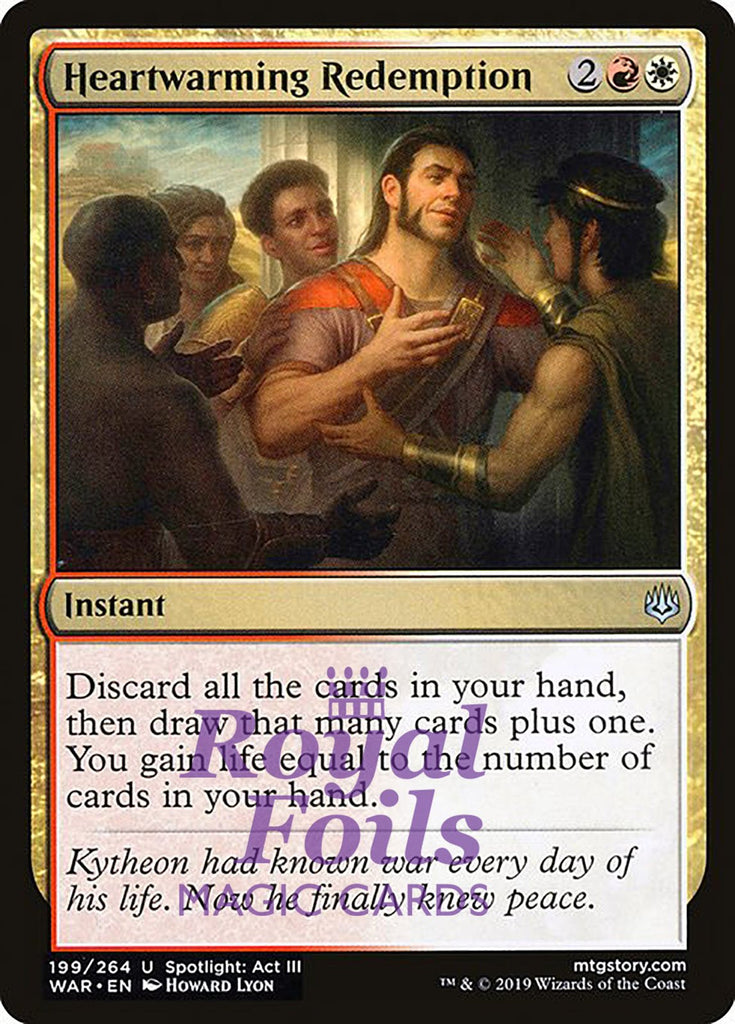Heartwarming Redemption 3x FOIL WAR MTG War of the Spark Uncommon MINT red white
