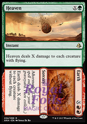 Heaven // Earth 2x FOIL AKH MTG Amonkhet Rare MINT green red