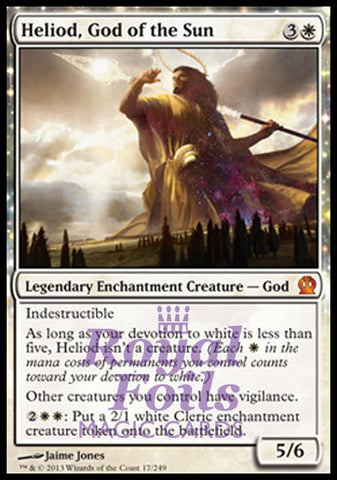 **1x FOIL Heliod God of the Sun** THS MTG Theros Mythic MINT white